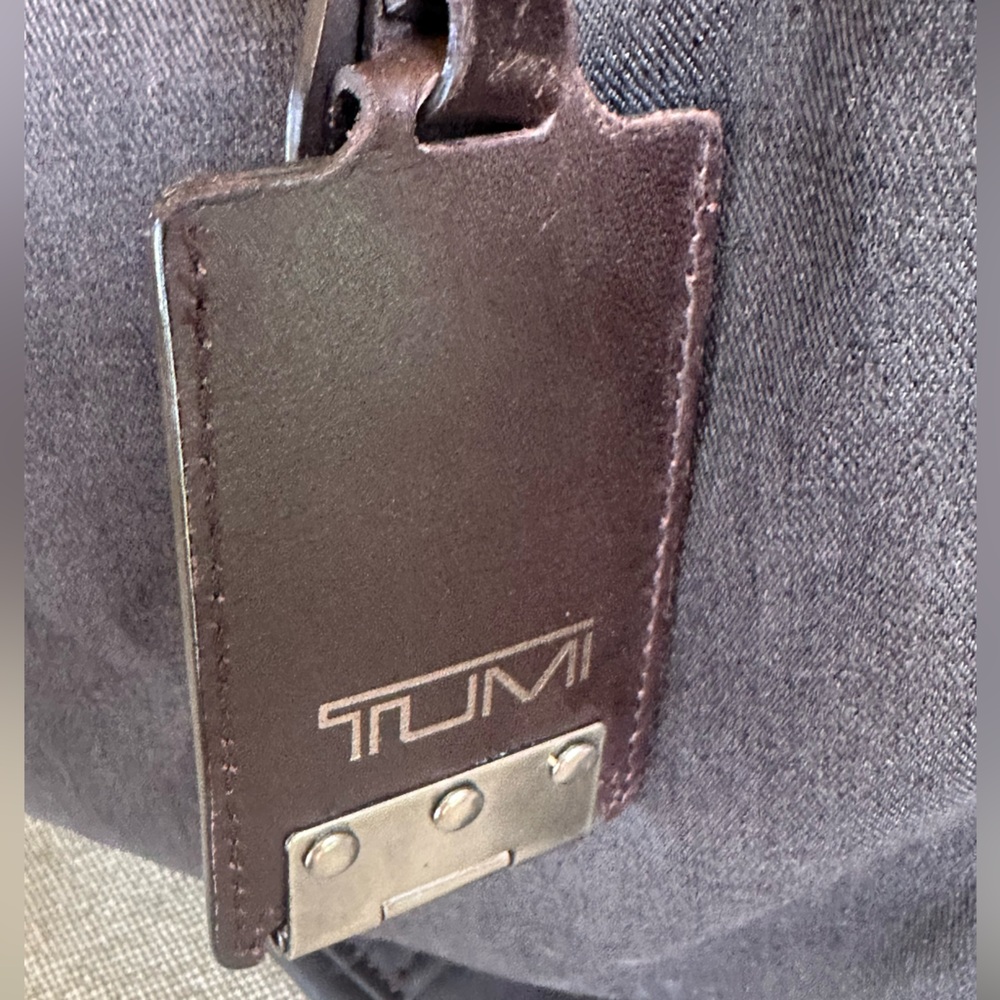 Tumi Alpha Bravo Yuma Slim Brief - Anthracite/Brown Leather - Picture 7 of 16